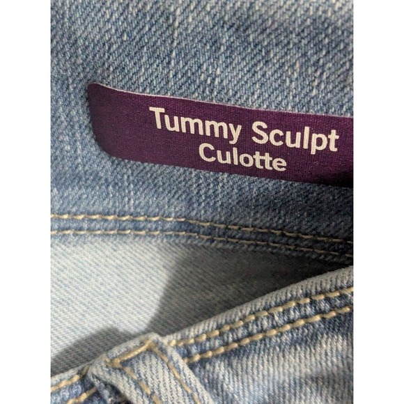 Gloria Vanderbilt Women's Size 8 Light Wash Wide Leg Cropped Jeans Denim Pants - Picture 9 of 11